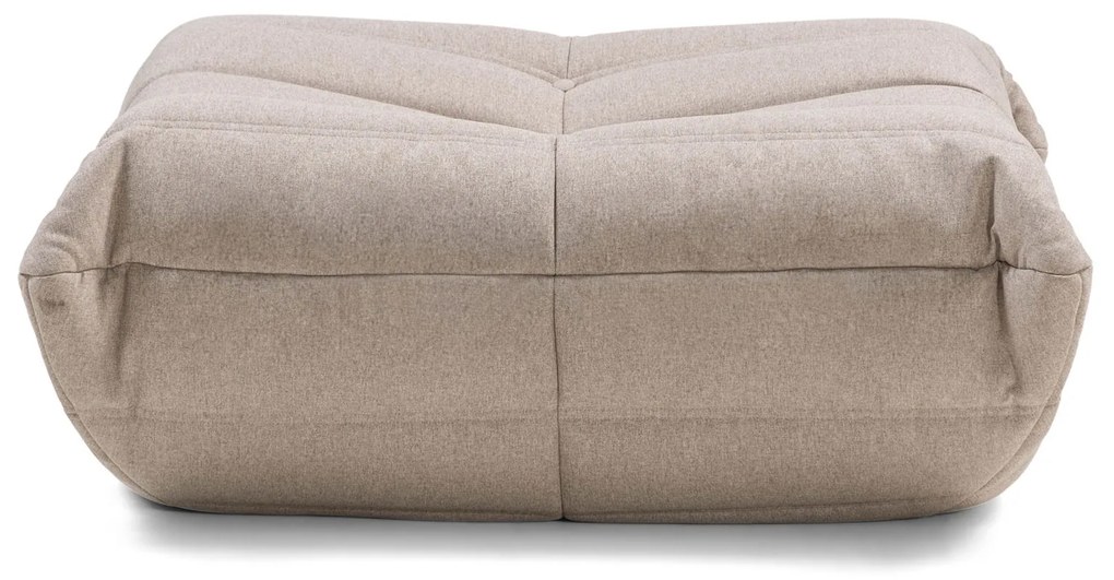 Čalouněný taburet Fugi béžovo-šedý