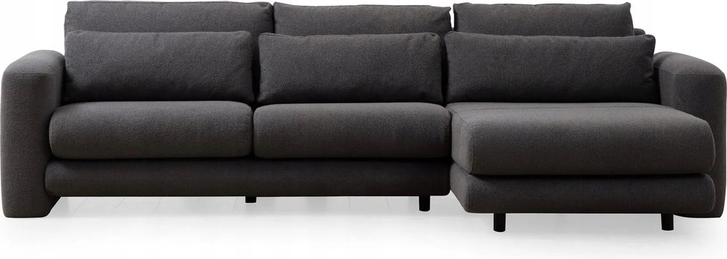 Rohová sedačka Lelysena (p) (sivá čierna)
