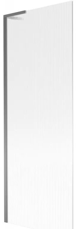 Mexen Next L, 1-krídlová vaňová zástena 70 x 150 cm, 6mm sklo s rebrovým vzorom, grafitový profil, 895-070-000-03-09-95