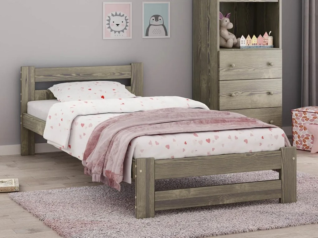 Posteľ hľuzovkový dub Eureka VitBed 90x200cm | AMI Nábytok