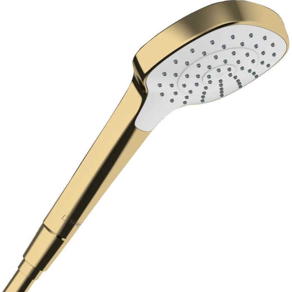 HANSGROHE Croma E ručná sprcha 1jet EcoSmart, 110 x 110 mm, biela/leštený vzhľad zlata, 26815990
