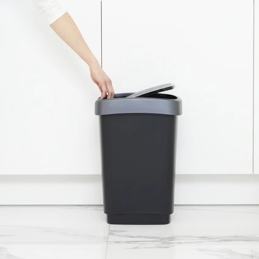 ROTHO TWIST odpadkový kôš 10L / šedá