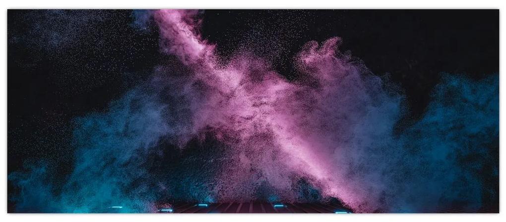 Obraz - Ružovo-modrý dym (120x50 cm)
