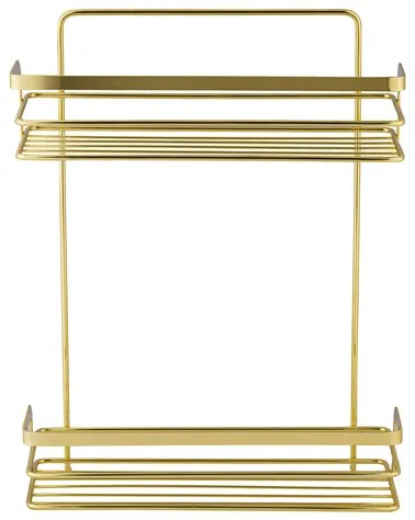 BISK Erga NIAGARA, nástenná dvojitá polička, zlatá lesklá, ERG-05772