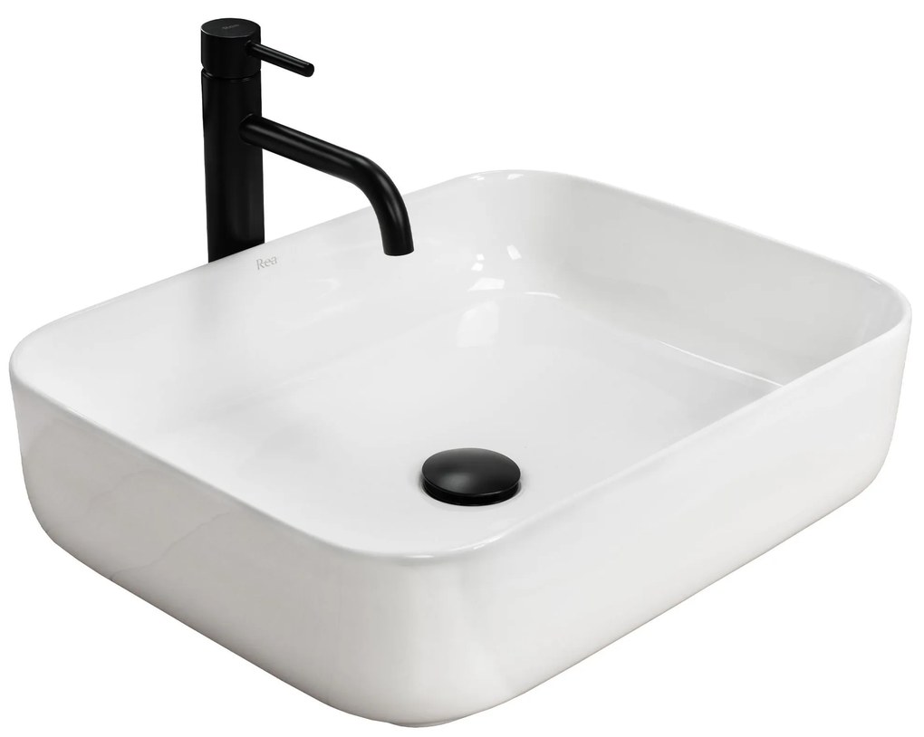 Rea Demi, umývadlo na dosku 51x39 cm, biela, REA-U1953