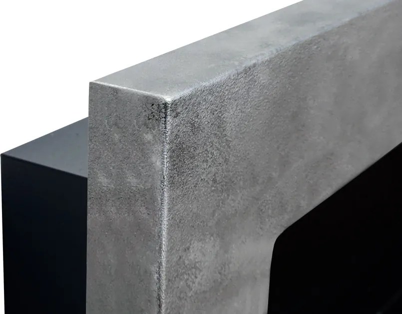 BIOFLAME biokrb Easy L Open Imitácia betónu 115x40 cm