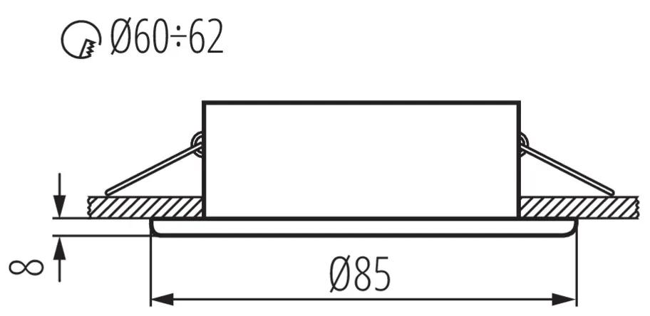 KANLUX Podhľadové bodové osvetlenie MARIN, 1x GX5,3, 35W, IP44, 85mm, guľaté, čierne