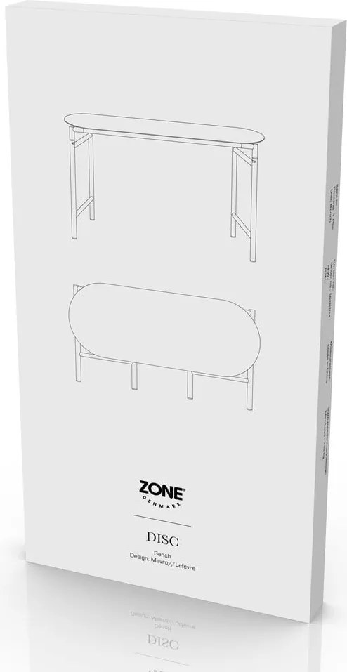 Čierna kovová záhradná lavica Disc – Zone