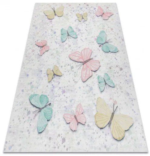 Dywany Łuszczów, Detský kusový koberec Bambino 1610 Butterflies cream, 80x150, viacfarebná, detská izba