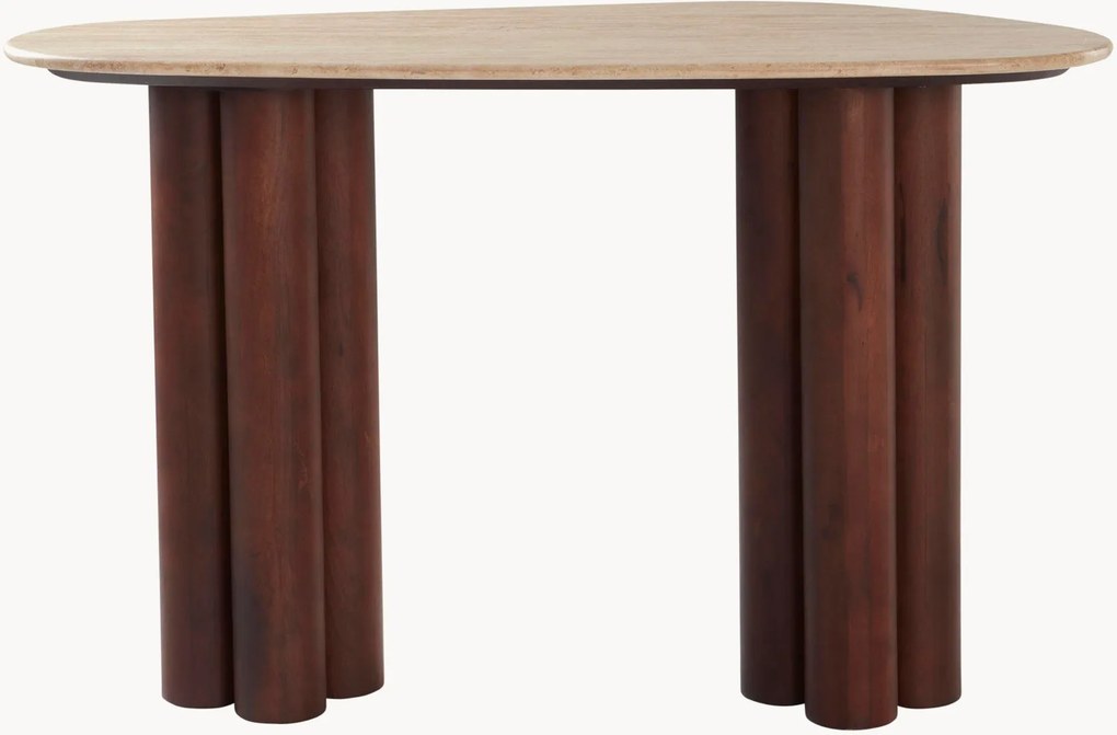 Písací stôl z mramoru a mangového dreva Obie