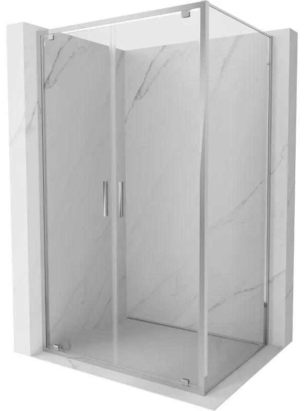 Mexen Exo, sprchovací kút s krídlovými dverami 80 x 85 cm, 6mm číre sklo, chrómový profil, 8182-080-085-01-00