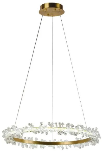 LED Stmievateľný luster na lanku LED/40W/230V 3000-6500K zlatá + diaľkové ovládanie