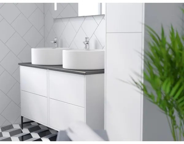 BATH DELUXE 06-041-53-11-00 - Umývadlo na dosku RUNDTOM pr. 41,5 cm keramika/biela