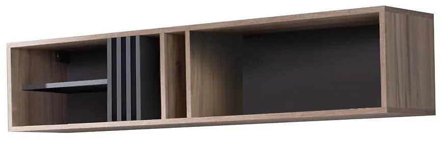 Polička Allmo AL11 dub estana svetlý/antracit