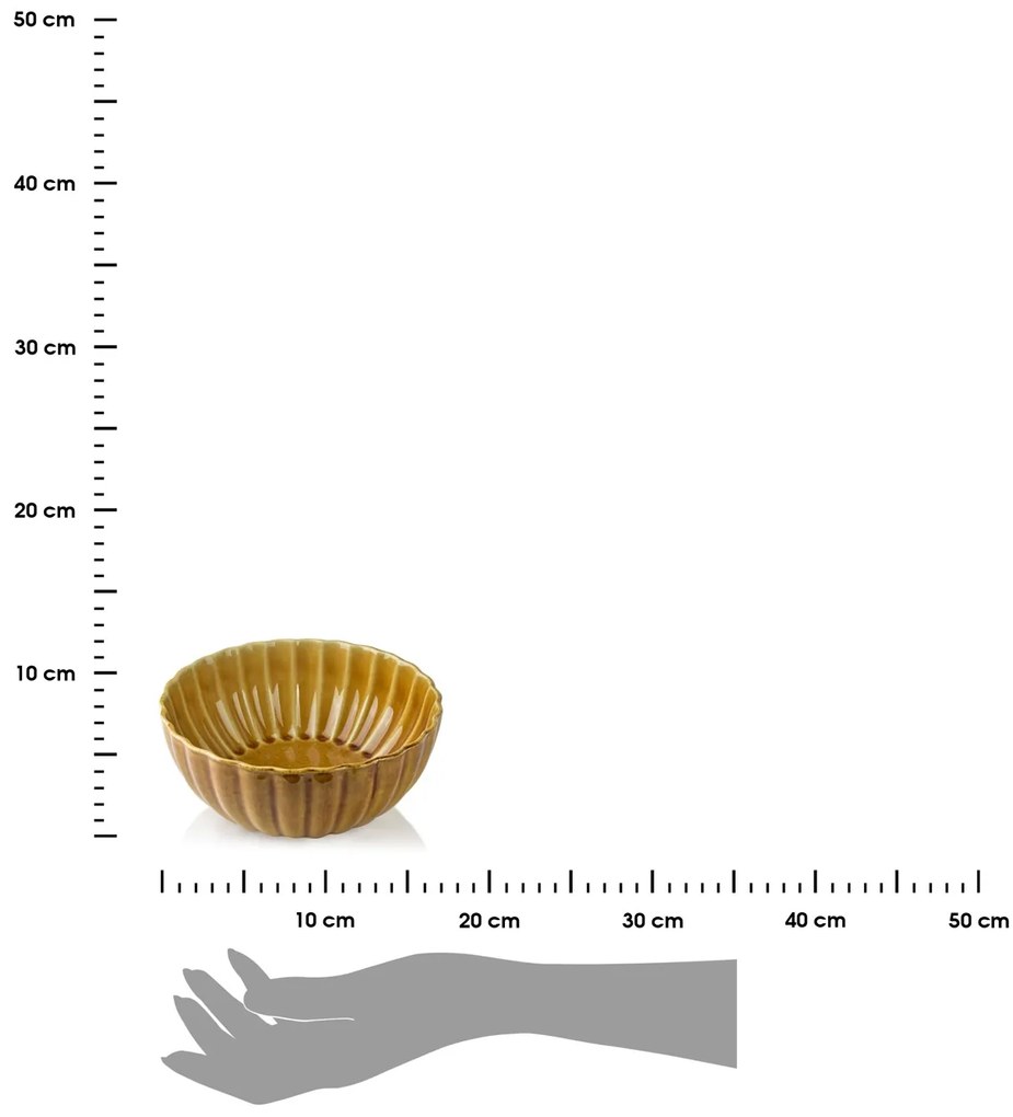 Keramická miska Evie Honey 650 ml medová