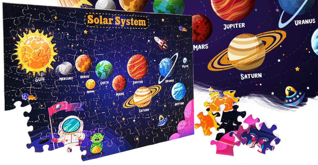 Detské puzzle Slnečná sústava 500 dielikov Aga4Kids MR1461