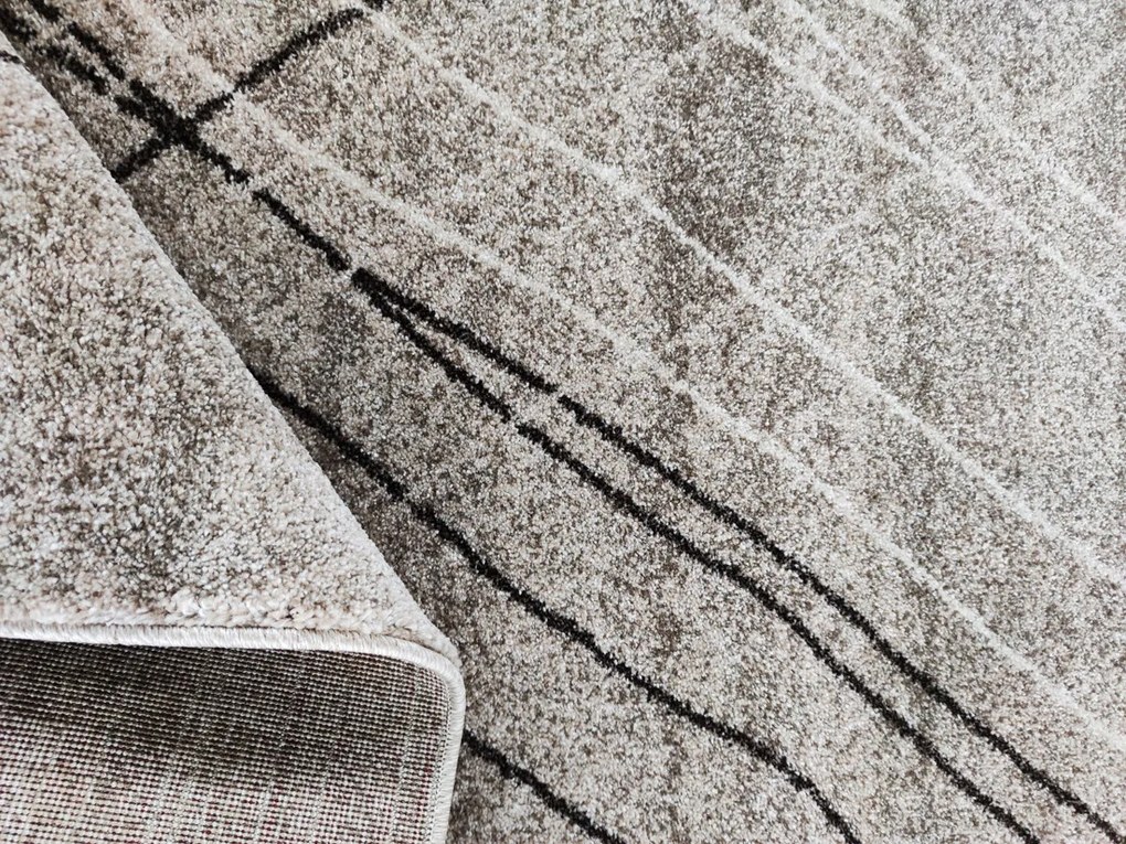 Koberec Miami 130 VIZON béžový s abstraktným vzorom 120x180 Rozmer: 120x180 cm