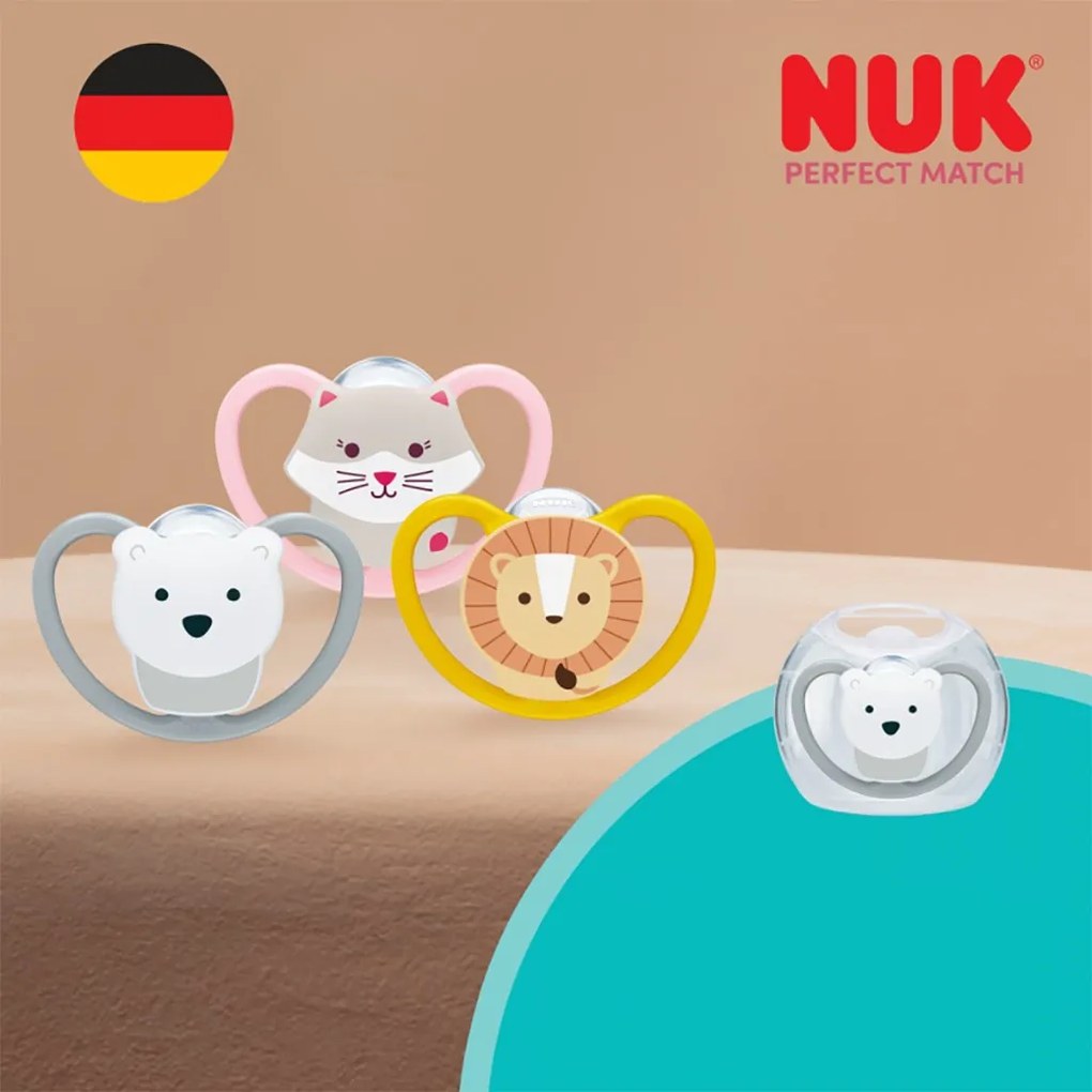 Dojčenský cumlík NUK Perfect Match Air POLAR BEAR 18+m 1ks box, vel. 18+ m