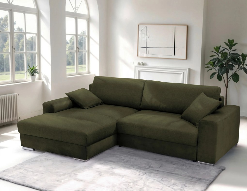 XXXLutz ROHOVÁ SEDAČKA, textil, olivovozelená MID.YOU - Sedačky - 000694008103