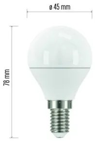 EMOS LED žiarovka CLS MINI GL, E14, 6W, teplá biela