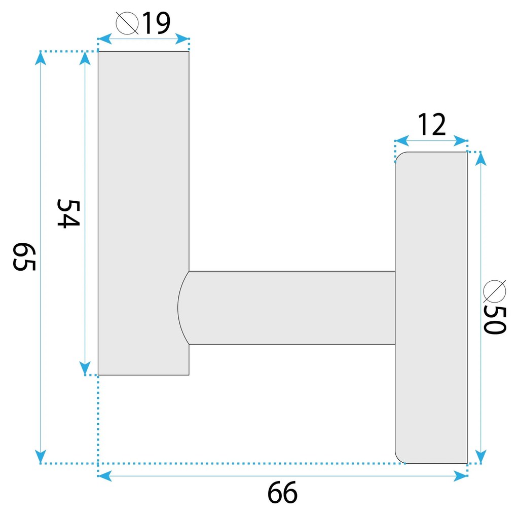 Rea Modern, 1-háčik na uterák, 6606, brúsená oceľ, REA-98005