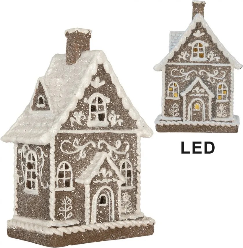 Perníkový LED domček Gingerbread Cotti - 16*10*23 cm