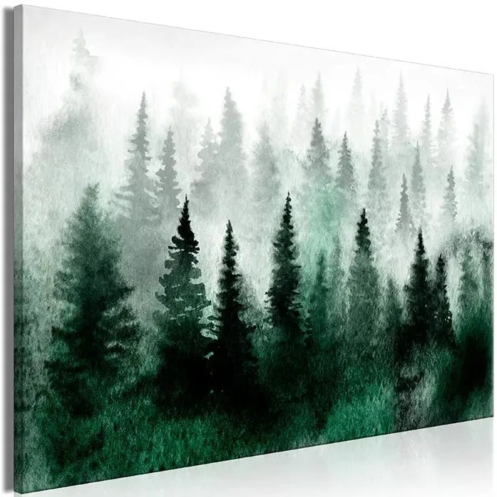 Obraz - Scandinavian Foggy Forest (1 Part) Wide Veľkosť: 120x80, Verzia: Premium Print