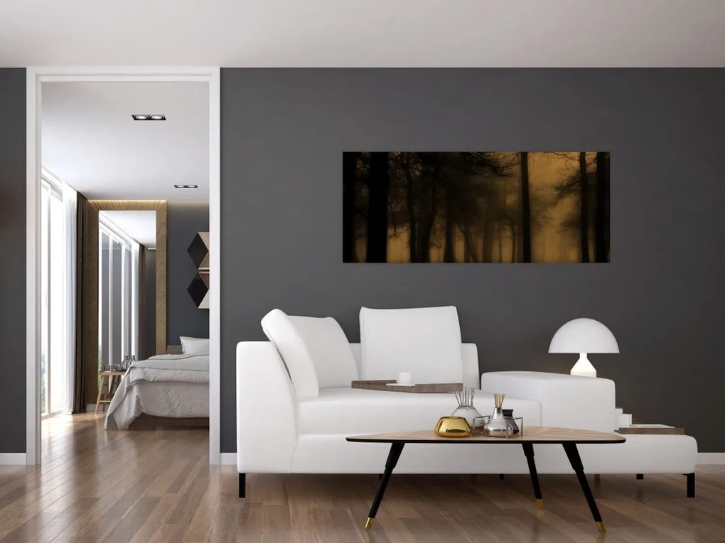 Obraz - Temný les (120x50 cm)