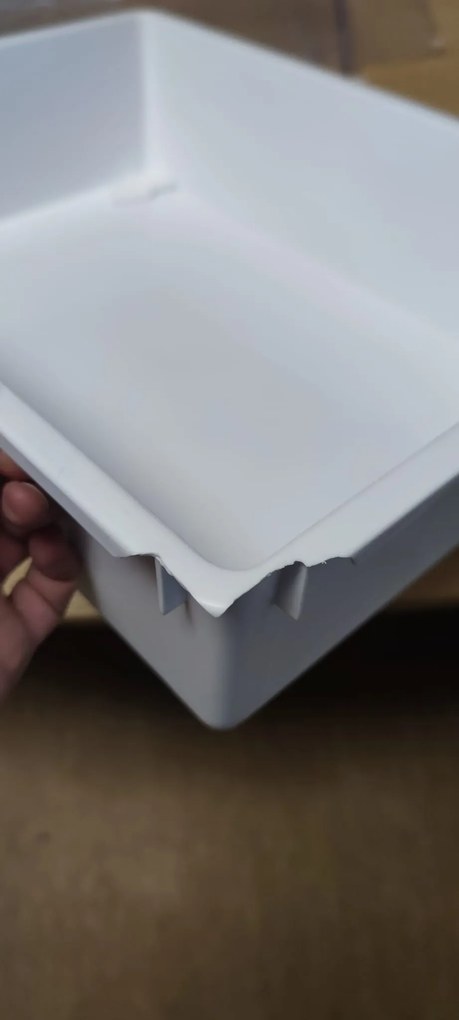 usporadejto.cz 2. trieda - Organizér, úložný box do špajze, zásuviek, podnos - 39 x 29 x 10cm (10l), biela