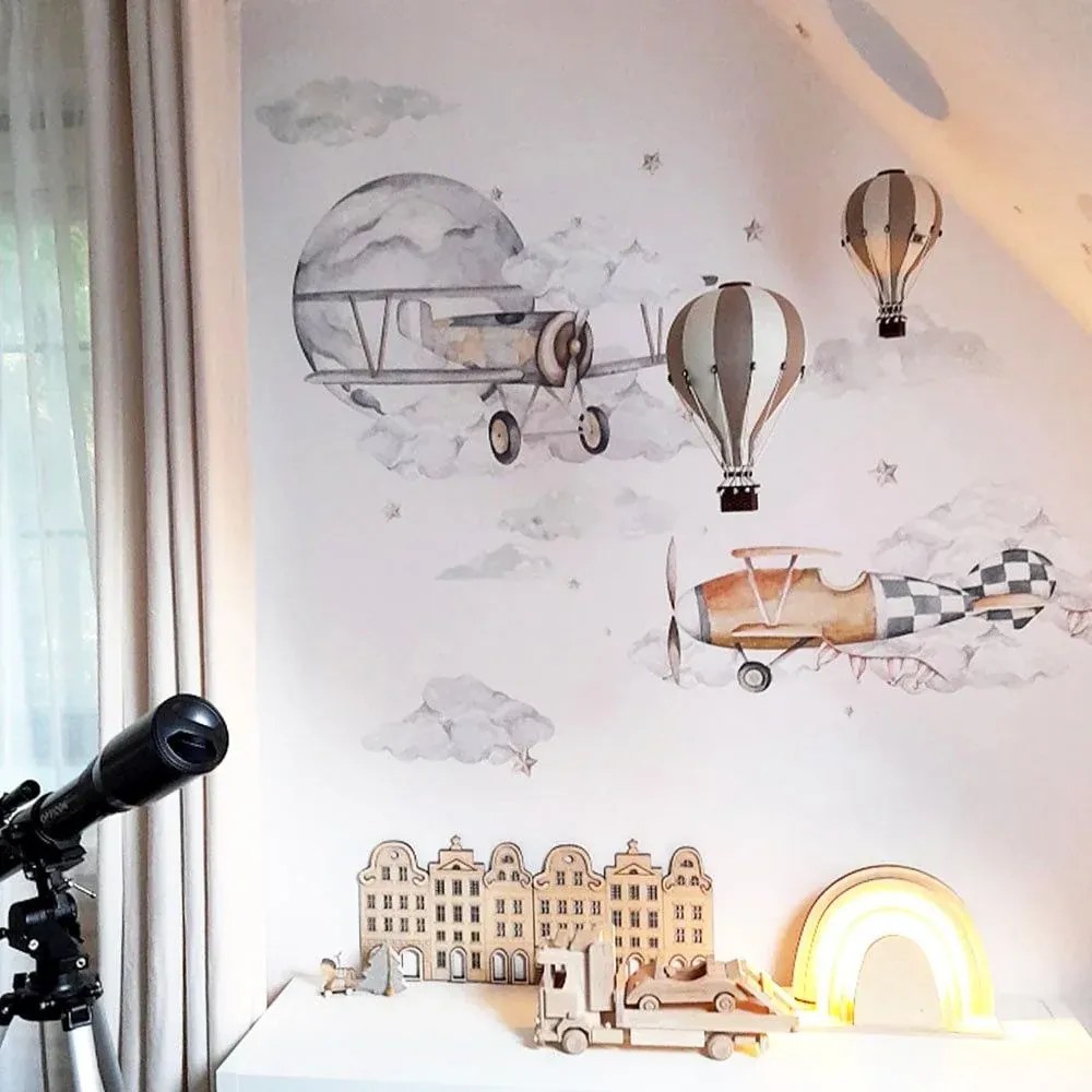 Nálepky na stenu do detskej izby – Lietadlá Mágia je všade S