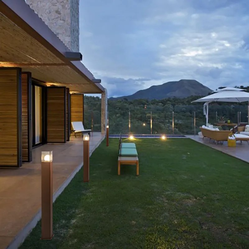 Inteligentná stojaca vonkajšia lampa hrdzavohnedá 70 cm vrátane Wifi P45 - Denmark