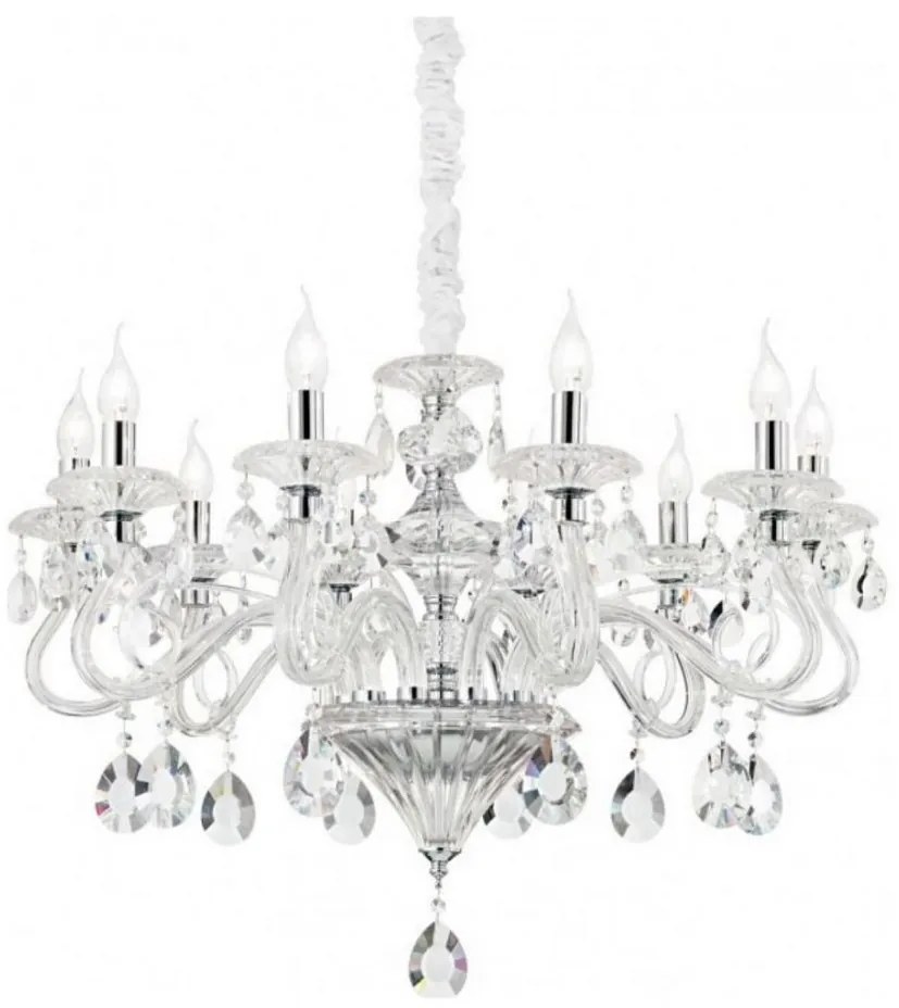 Ideal Lux - Krištáľový luster na reťazi NEGRESCO 8xE14/28W/230V pr. 73,5 cm číra