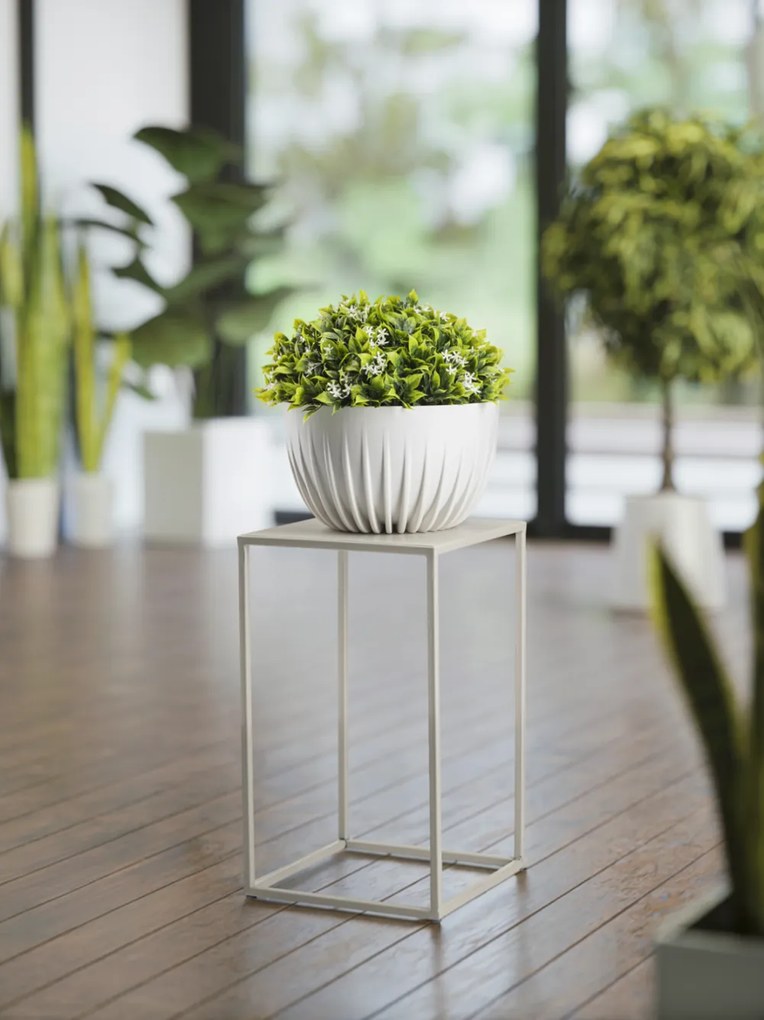 STOJAN NA KVETINÁČ SIMPLE 40X24X24 CM BÉŽOVÁ