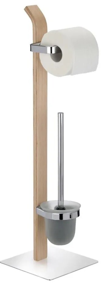 WENKO 20397100 - WC kefa SAMONA 20x71,5 cm chróm/hnedá/satén