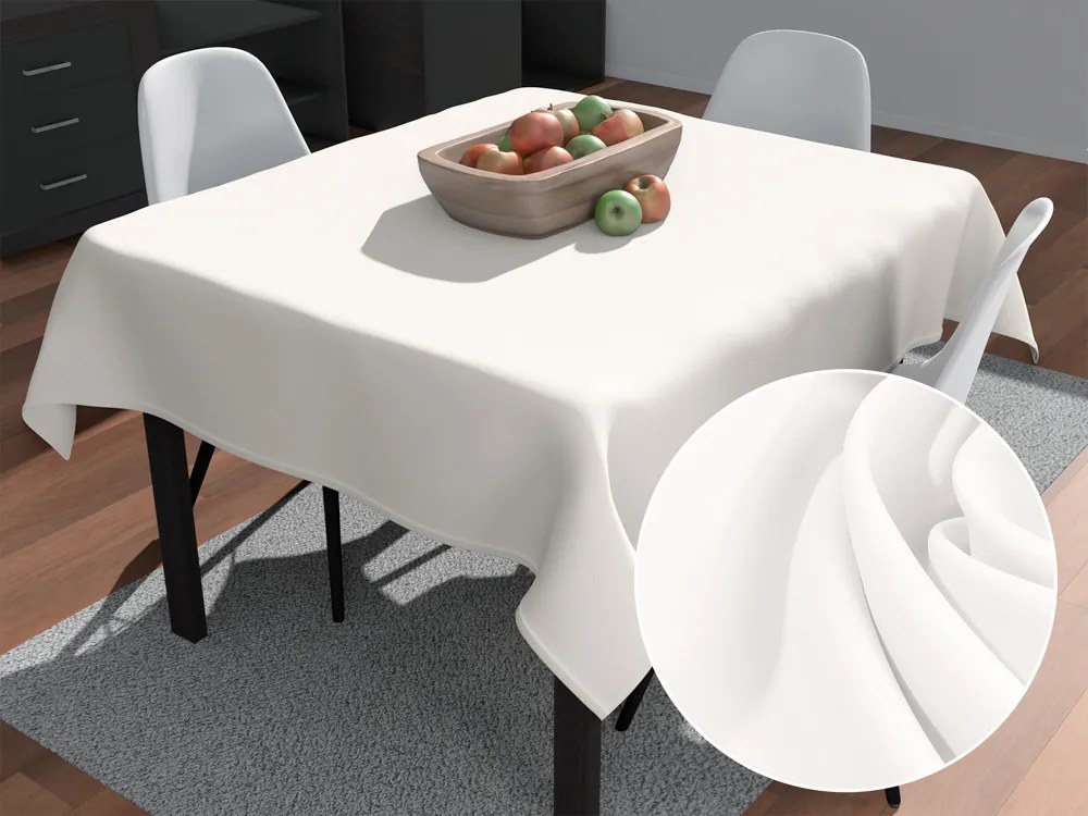 Biante Dekoračný štvorcový obrus Rongo RG-032 Krémový biely 100x100 cm