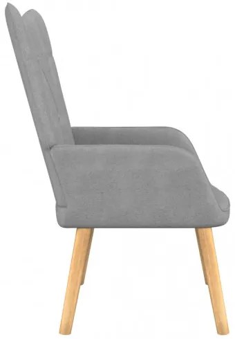 vidaXL Relaxačná stolička s podnožkou 62x68,5x96cm svetlosivá látková-