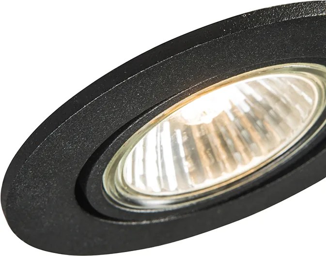 Inteligentné zapustené bodové svietidlo čierne nastaviteľné vrátane Wifi GU10 - Cisco