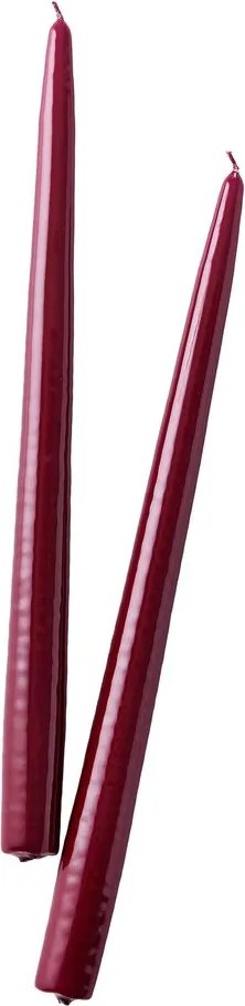 TWIN FLAME Sada sviečok 2 ks 31 cm - tm. červená