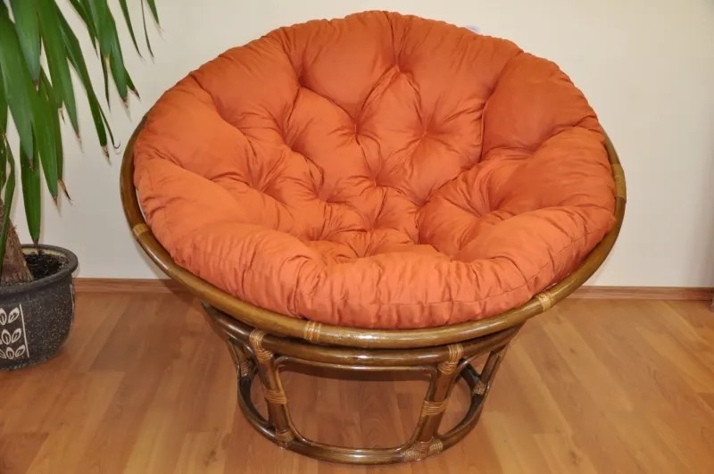 ratanový papasan 115cm hnedý