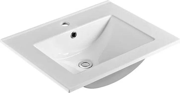 Mereo, Mereo Bino, kúpeľňová skrinka s keramickým umývadlom 61 cm, biela, MER-CN660