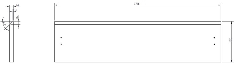 Mexen Rivel, kúpeľňová skrinka 120 cm s pravým umývadlom Vela, 2S, 1D, drážkovaná, grafitová/biela matná, 91A23-12047-3-BBFFF66-W23P01