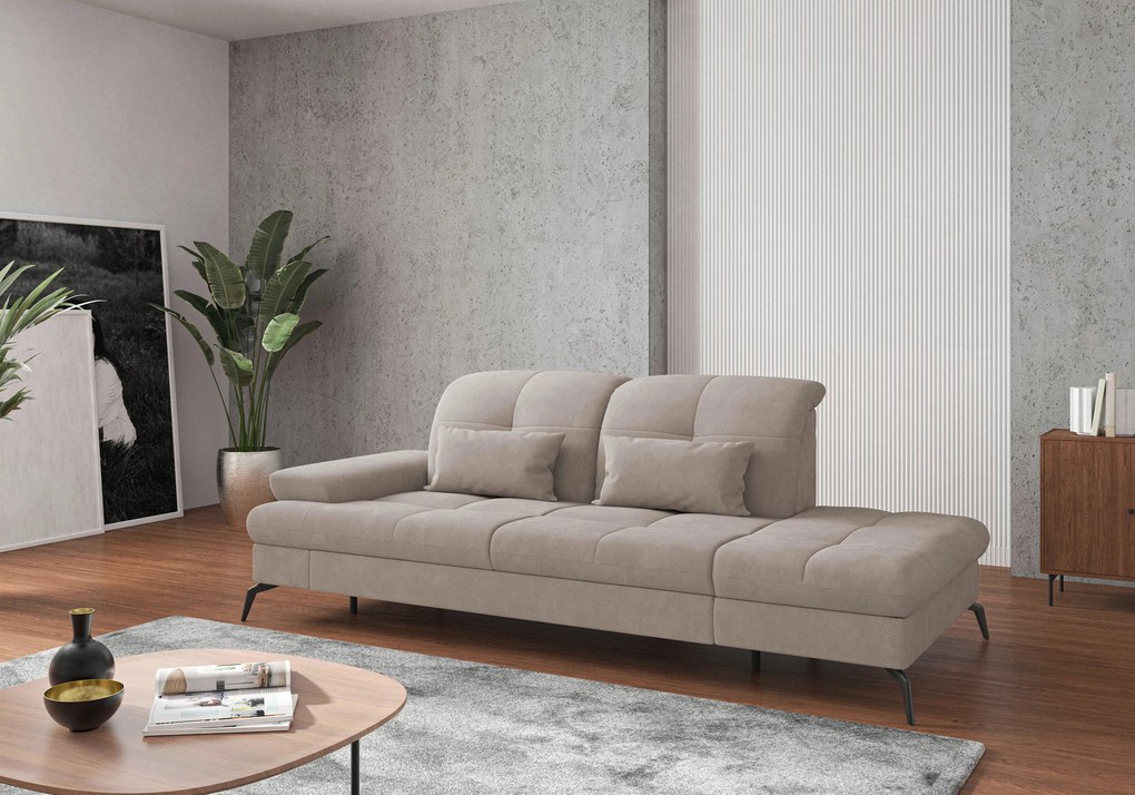 XXXLutz LEŇOŠKA, textil, sivobéžová Sit & More - Online Only obývacie izby - 000144009081