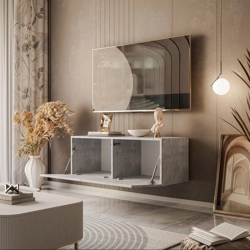 TV STOLÍK ELEGANTE 100 LED BETON