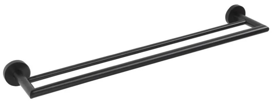 Sapho - Nástenný vešiak na uteráky X-ROUND 12x65,5 cm čierna