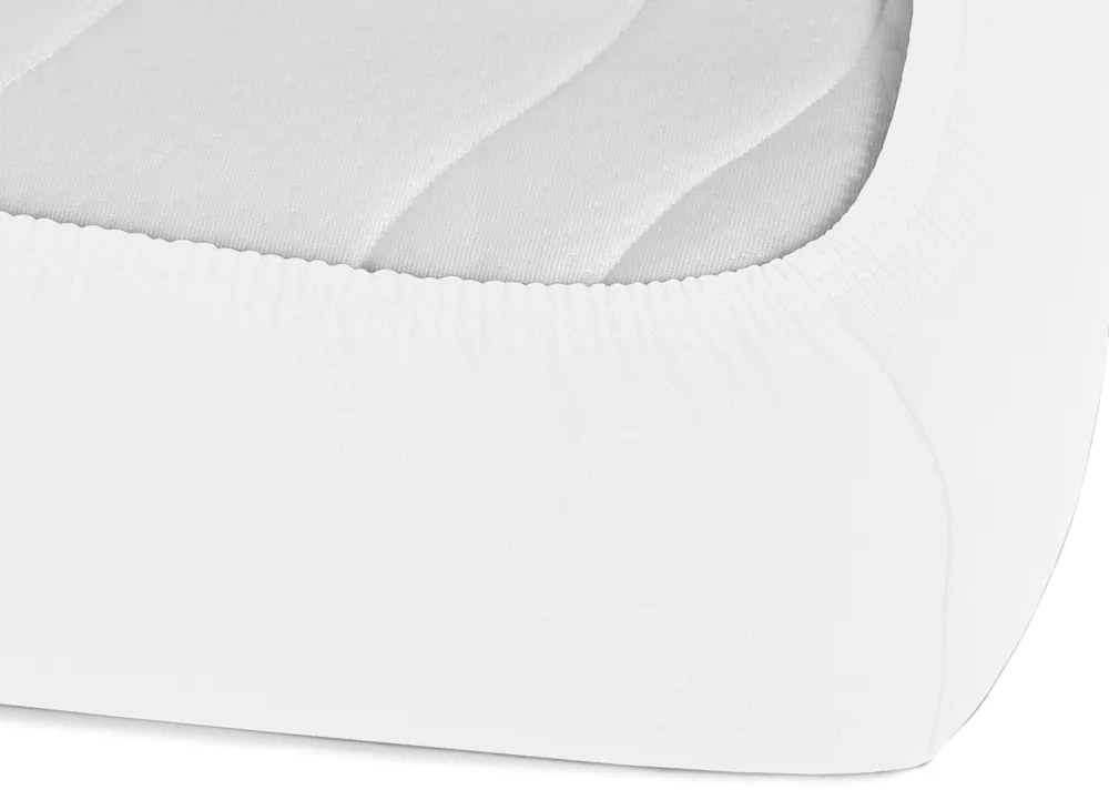 Jersey napínacie prestieradlo JR-031 Biele 90 x 220 - výška 20 cm