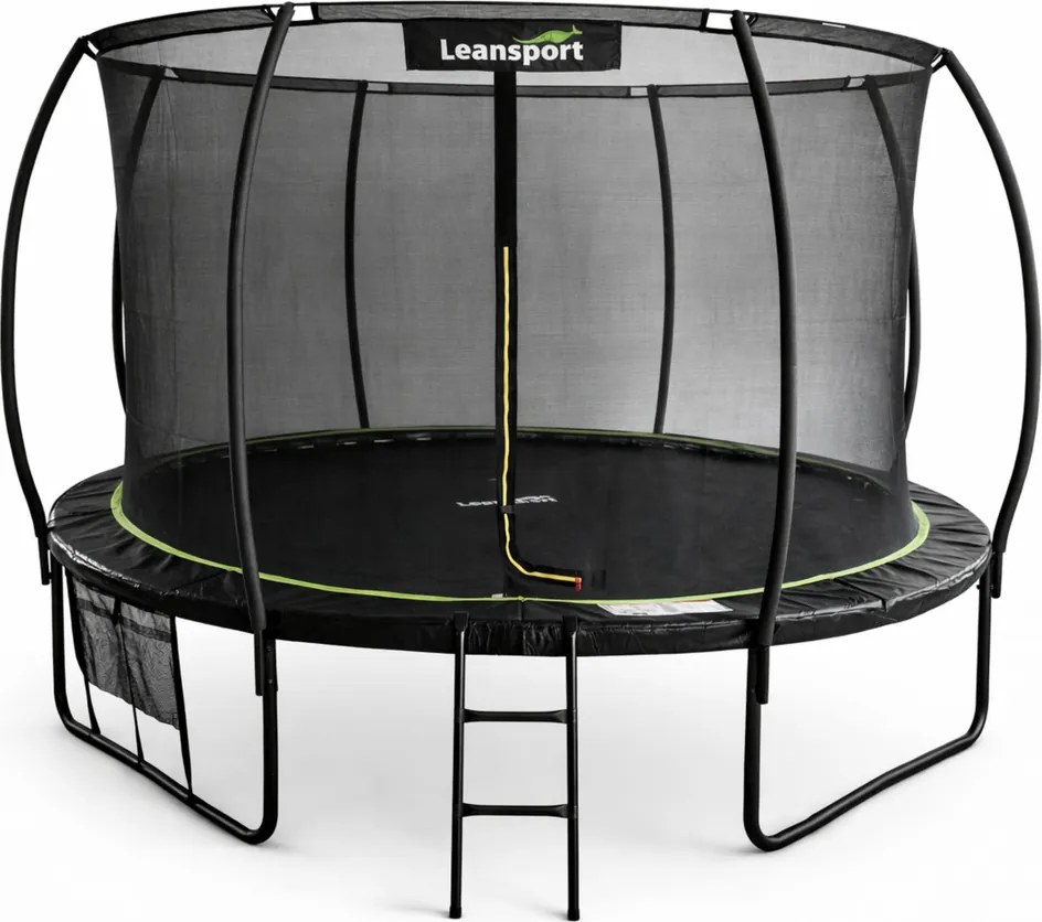 LEAN Sport Záhradná trampolína LEAN s vnútornou sieťou, čierno-zelená, 487 cm, 16 stôp