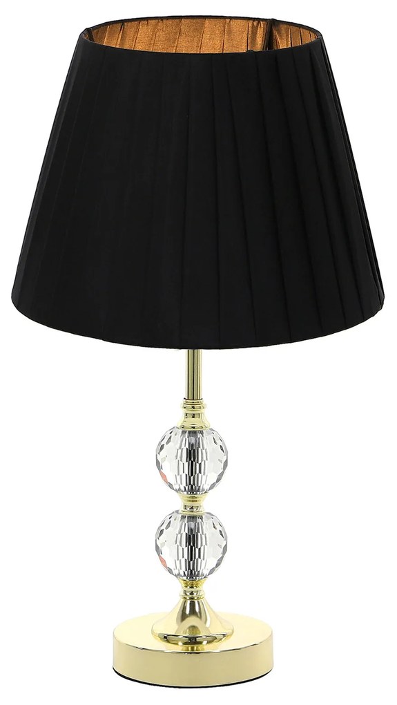 Dekorstudio Nočná lampa Glamour čierno zlatá 43cm