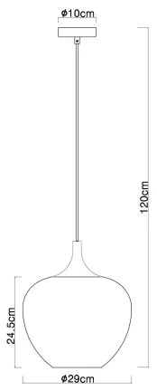 Globo 15548H1W - Luster na lanku MAXY 1xE27/60W/230V pr. 29 cm biela