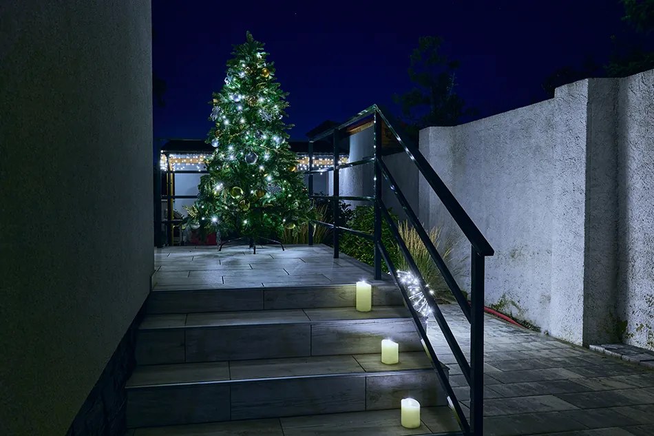 DECOLED Sada 3 LED svíček, mandlová, 8 cm, s dálkovým ovladačem