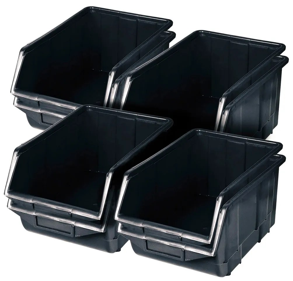 8x Plastový zásobník ECO 16,5x35x22cm